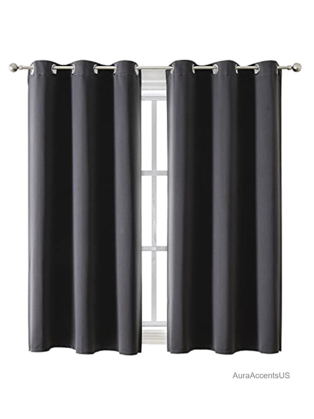 Set of 2 Blackout Curtain Panels for Living Room Bedroom 63 in